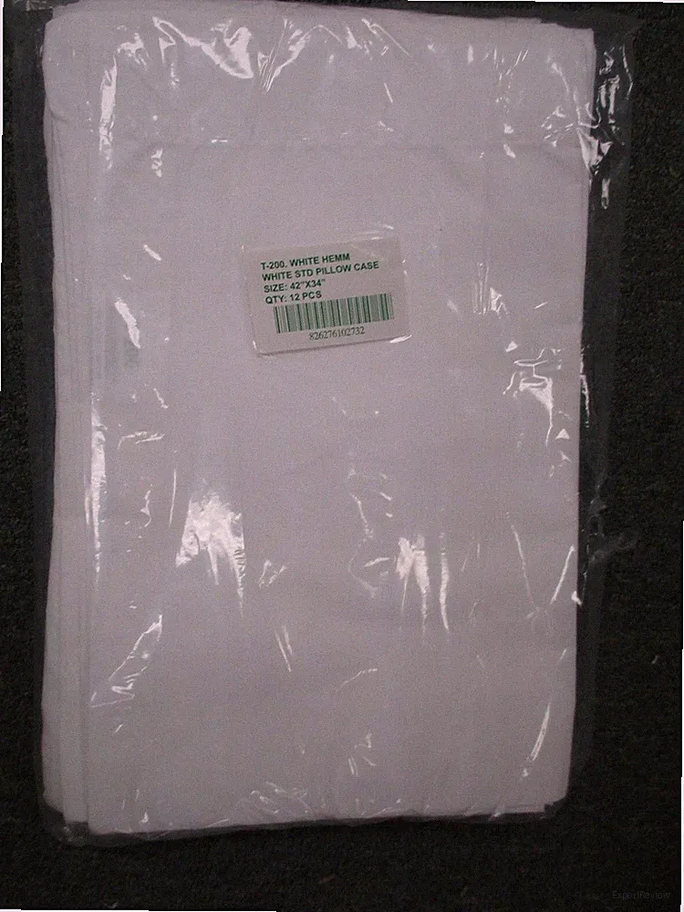 Bulk Case of 72 EACH Pillowcases, 200 Thread Count, White 20x30 Soft Bedding NEW