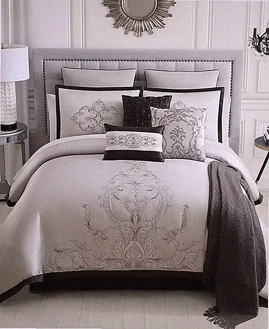 Hallmart Collectibles Eminence 200-Thread Count 14-Pc. Queen Comforter Set, New