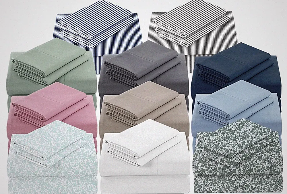 MyPillow 100% Cotton Percale Bed Sheets 200 Thread Count