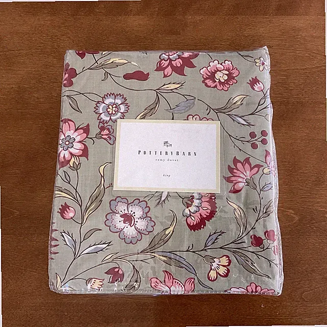 Pottery Barn Remy 100% Cotton 200 Thread Count Duvet Cover K/C King Reversible
