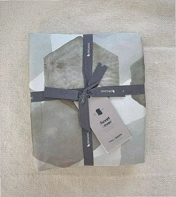 West Elm 400 Thread Count Organic Geo Sateen Queen Duvet Cover 2 standard shams